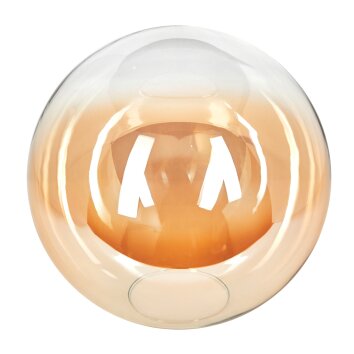 Glass lamp shade  Gastor replacement glass, spare part 30 cm Amber, clear