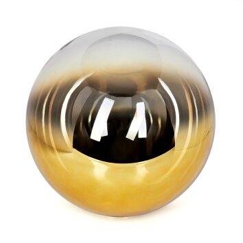 Lamp shade made of glass  Gastor replacement glass, spare part 30 cm gold, clear