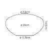 Glass lamp shade  Mertola replacement glass, spare part Smoke-coloured