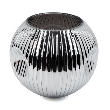 Lamp shade made of glass  Ripoll replacement glass, spare part chrome, Smoke-coloured