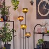 Koyoto floor lamp Dark wood, black, 4-light sources