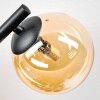 Chehalis ceiling light, globe light Amber, Smoke-coloured, 3-light sources