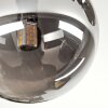 Chehalis ceiling light, globe light Amber, Smoke-coloured, 3-light sources
