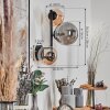 Chehalis globe light, wall light Amber, Smoke-coloured, 3-light sources
