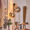 Chehalis globe light, wall light Amber, Smoke-coloured, 3-light sources