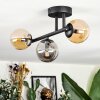 Chehalis ceiling light, globe light Amber, Smoke-coloured, 3-light sources
