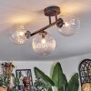 Chehalis ceiling light, globe light clear, 3-light sources