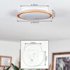 Nogueira ceiling light, Panel LED Ecru, white, 1-light source