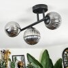 Chehalis ceiling light, globe light Smoke-coloured, 3-light sources