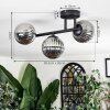 Chehalis ceiling light, globe light Smoke-coloured, 3-light sources