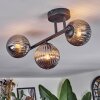 Chehalis ceiling light, globe light Smoke-coloured, 3-light sources
