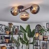 Chehalis ceiling light, globe light Smoke-coloured, 3-light sources