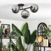 Chehalis ceiling light, globe light Smoke-coloured, 3-light sources