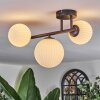 Chehalis ceiling light, globe light white, 3-light sources