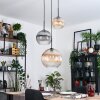Koyoto hanging light, globe light, pendant light, Cluster pendant lamp black, 3-light sources