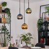 Koyoto hanging light, globe light, pendant light, Cluster pendant lamp black, 3-light sources