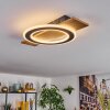 Besperia ceiling light LED Wood like finish, black, 1-light source