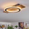 Besperia ceiling light LED Wood like finish, black, 1-light source