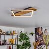 Cabanas ceiling light LED Wood like finish, black, 1-light source