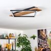 Cabanas ceiling light LED Wood like finish, black, 1-light source