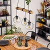 Ripoll hanging light, globe light, pendant light Ecru, black, 3-light sources