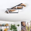 Cabanas ceiling light LED Wood like finish, black, 1-light source