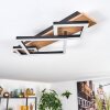 Cabanas ceiling light LED Wood like finish, black, 1-light source