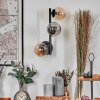 Chehalis globe light, wall light Amber, Smoke-coloured, 3-light sources