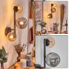 Chehalis globe light, wall light Amber, Smoke-coloured, 3-light sources