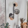 Chehalis globe light, wall light Amber, Smoke-coloured, 3-light sources