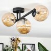 Chehalis ceiling light, globe light Amber, 3-light sources