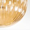 Chehalis ceiling light, globe light Amber, 3-light sources