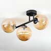 Chehalis ceiling light, globe light Amber, 3-light sources