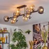 Gastor ceiling light, globe light Amber, clear, Smoke-coloured, 10-light sources