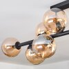 Gastor ceiling light, globe light Amber, 10-light sources