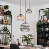 Koyoto hanging light, globe light, pendant light Amber, clear, Smoke-coloured, 3-light sources