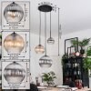 Koyoto hanging light, globe light, pendant light Amber, clear, Smoke-coloured, 3-light sources