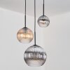 Koyoto hanging light, globe light, pendant light Amber, clear, Smoke-coloured, 3-light sources
