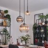 Koyoto hanging light, globe light, pendant light Amber, clear, Smoke-coloured, 3-light sources