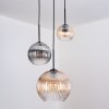 Koyoto hanging light, globe light, pendant light Amber, clear, Smoke-coloured, 3-light sources