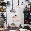 Koyoto hanging light, globe light, pendant light Amber, clear, Smoke-coloured, 3-light sources
