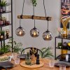 Ripoll hanging light, globe light, pendant light Ecru, black, 3-light sources