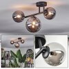 Chehalis ceiling light, globe light Smoke-coloured, 3-light sources