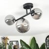 Chehalis ceiling light, globe light Smoke-coloured, 3-light sources