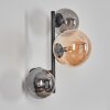 Chehalis globe light, wall light Amber, Smoke-coloured, 3-light sources