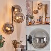 Chehalis globe light, wall light Smoke-coloured, 3-light sources