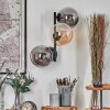 Chehalis globe light, wall light Amber, Smoke-coloured, 3-light sources