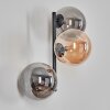 Chehalis globe light, wall light Amber, Smoke-coloured, 3-light sources