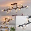 Gastor ceiling light, globe light clear, 10-light sources