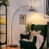 Baloca floor lamp, Arch lamps chrome, black, 1-light source